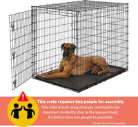 Solutions by Midwest 54-Inch Double Door Crate, Giant Breed Dogs - Black - Single Door / XXL (54"L) - image 2