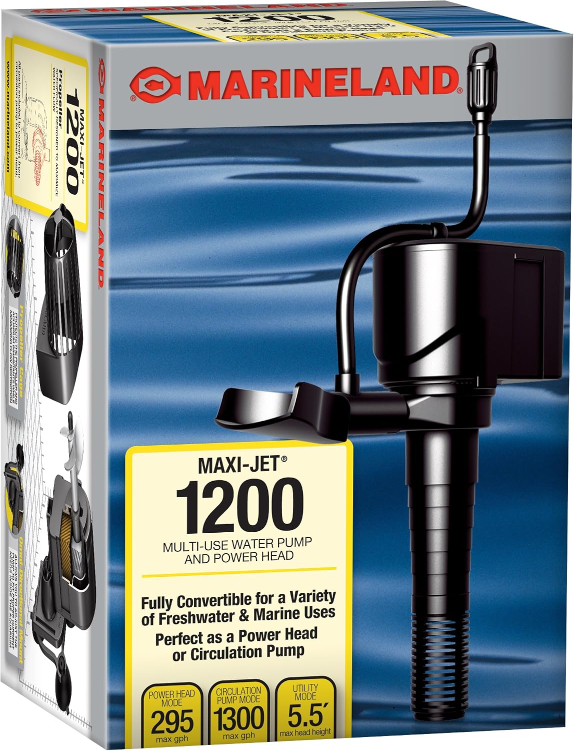 Marineland Maxi-Jet 400 Multi-Use Water Pump & Power Head – Essentials for Fish - 295/1300 gph - image 4