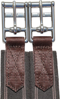 T TEKE Daily English Girths for Horses: Padded with Fleece, Double-Sided Heavy-Duty Elastic and Stainless Steel Buckles (Sizes 38”-56")"