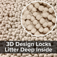CatGuru Cat Litter Mat, Waterproof Litter Box Mat - Sand/ Heavy-duty / XL - image 2