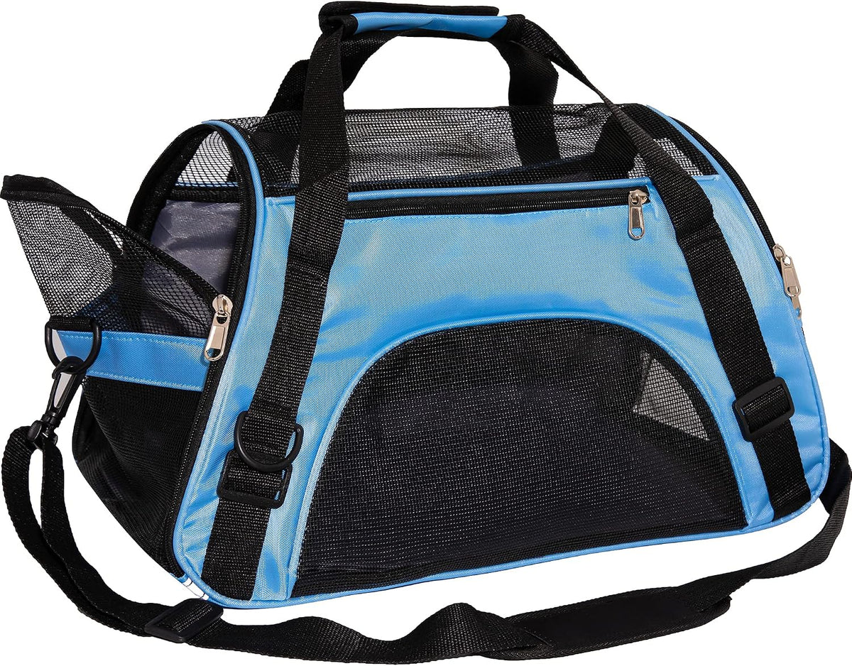 MuchL Cat Carrier for Cats Soft-Sided Travel Pat Carrier for Cat - Medium-Blue - image 3