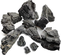 Voulosimi Natural Slate Rocks PH Neutral Stone Perfect Rocks - Seiryu Stone / 12 lb