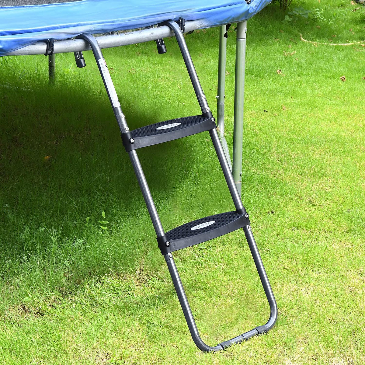 HBTower 3-Step Trampoline Ladder with Wide Flat Steps - 2-step - image 4