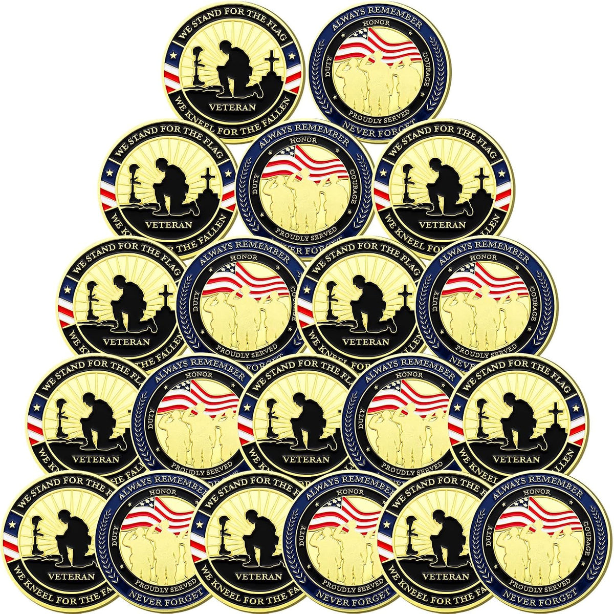 20pcs Military Challenge Coins - Simple