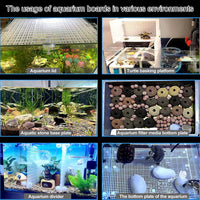 Adjustable Platic Grip Panel Aquarium Fish Tank Divider Filter Bottom - 12pcs 11.8X11.8Inch with 0.35Inch hole / White - image 4