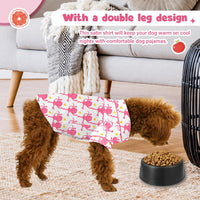 Dog Silk Pajamas Small Sized Dog Robe Satin Pjs with Belt – Essentials for Dogs - Pink Monkey / X-Large - image 2