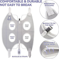Dog Grooming Hammock Harness for Dogs & Cats with Pet Nail Clipper Trimmer - Cat Hanger Sling for Trimming Clipping Nails- Dog Hammock Restraint Bag for Small Medium Large pet （ Purple M）