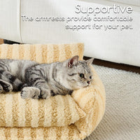 Hollypet Cat Bed Small Dog Orthopedic Couch Beds for Pets up to – Essentials for Cats - 21"L x 15"W x 8"Th / Yellow - image 4