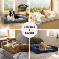 Bedsure ComfyFleece Memory Foam Orthopedic XL Dog Bed Washable 42" – Essentials for Dogs - Camel Brown / 35.0"l X 25.0"w X 7"th - image 3
