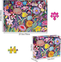 1000 Piece Puzzles for Adults, Premium Magic Book Jigsaw Puzzle – Fun for Kids & Family - Floral Flower - image 2