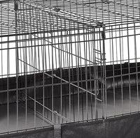 Amazon Basics Leakproof Canvas Bottom Guinea Pig Pet Cage with Divider Set, Black, 47.6"L x 24.2"W x 14.0"H
