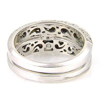 .54ct Antique Style Engagement Ring Set 18KT White Gold