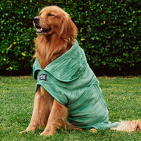Tuff Pupper Fast Drying Dog Bath Robe - Green / XX-Large - image 4