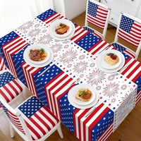 Childom 3 Pack Black and Gold Tablecloths for Events - Red White Blue - image 3