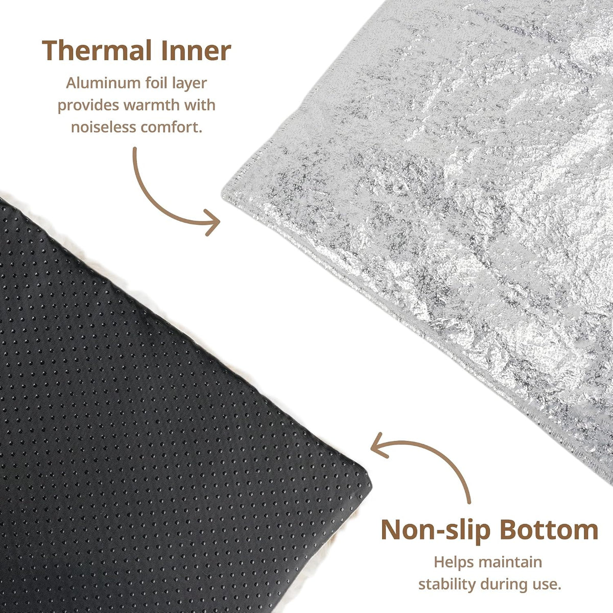 Self Warming Cat Pad, 24" x 18" - Brown / 24 x 18 in - image 3