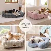Bedsure ComfyFleece Cute Dog Bed for Small Medium Dogs Washable - L(36" x27" x8") / Blue Indigo - image 3