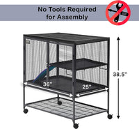 Critter Nation by MidWest Double Unit Small Animal Cage – Essentials for Small Pets - Black: 1/2 Inch Wire Spacing: Critter Nation / Single Story - image 2