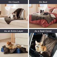 Bedsure Waterproof Dog Blankets for Small Dogs Soft Cat Blanket Warm - King(86x108") / Coffee Brown - image 2