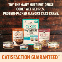 Wellness CORE Tiny Tasters Pate Adult Wet Cat Food, Natural, Protein-Rich, Grain Free, 1.75 Ounce Pouch, 12 Pack (Tuna)