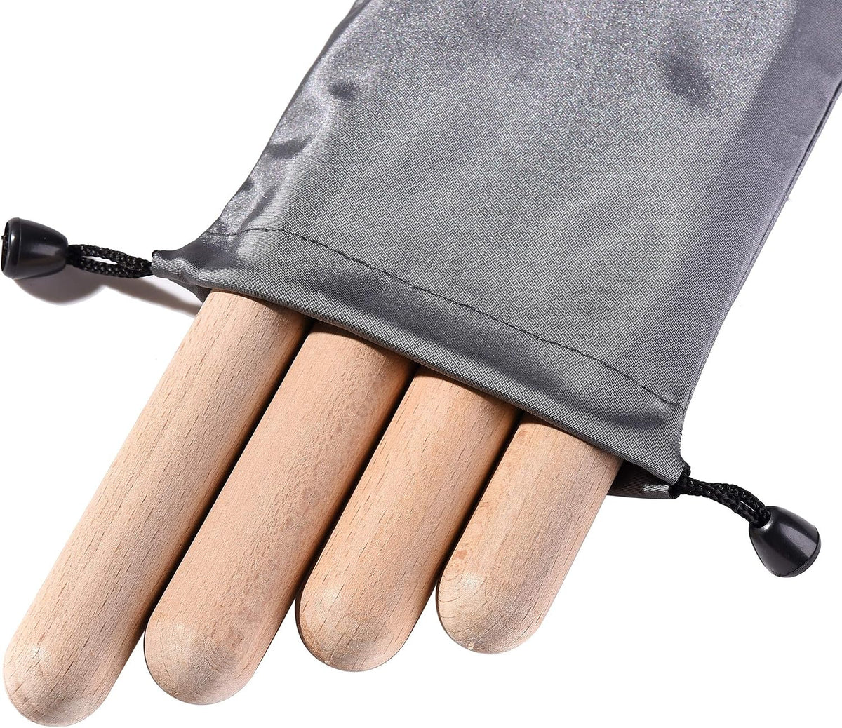 MGTECH 16-pack of 8 inch natural beech wood lummi rhythm sticks with carry bags - view 2