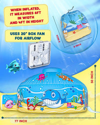 Air Tent for kids Door 77 x 50 in - Ocean Fun - image 2
