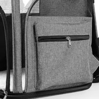 Cat Carriers Dog Carrier Pet for Small Medium Cats Dogs Puppies up to 25 Lbs, TSA Airline Approved Soft Sided, Collapsible Travel Puppy - Black Grey (L: 15.8" LX12.6 WX19.7 H, Black)