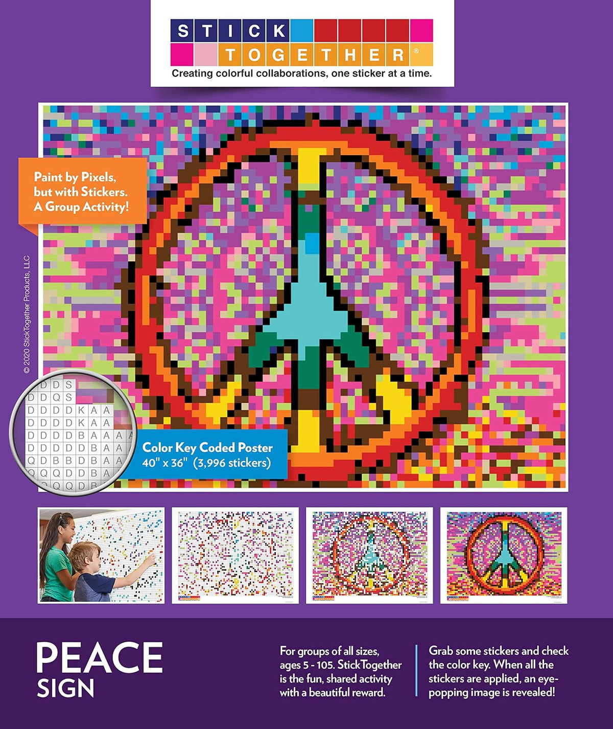 StickTogether Starry Night mosaic sticker poster kit, 40 x 36 inch - view 26