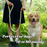 5FT Braided Cotton Rope Leash for Small, Medium and Large Dogs - Lemon Ice Blue - image 2