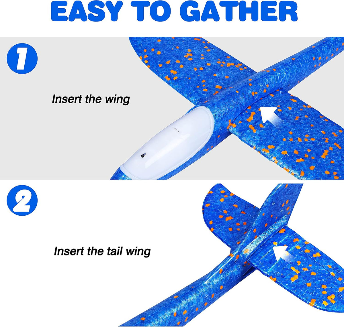 2 Pack LED Light Airplane - Colourful - image 2