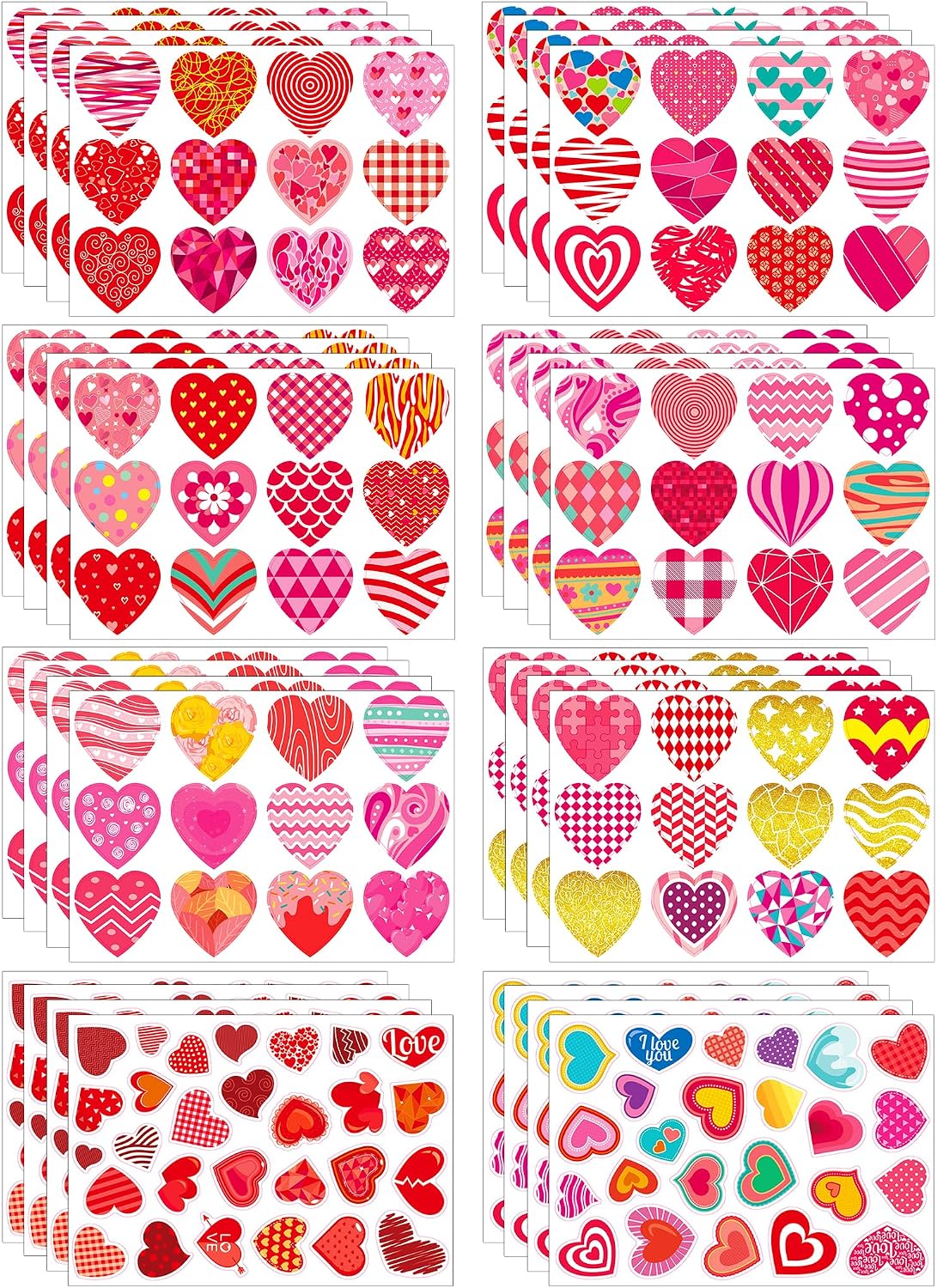 Halloween Stickers for Kids, 24 DIY Face Sheets - Valentine
