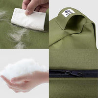 Sytopia 42-Inch Canvas Indestructible Outdoor Dog Bed, Waterproof & Washable with Removable Cover, Ideal for Medium & Large Dogs, Chew-Proof Great for Indoor, Outdoor, Crate, Patio Use (Green)