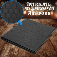 CASEMATIX brown faux leather DM screen with embossed dragon and four folding panels - view 3