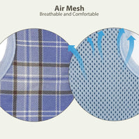 Plaid Breathable Rabbit Harness and Leash Set Escape Proof - Blue / S - image 3