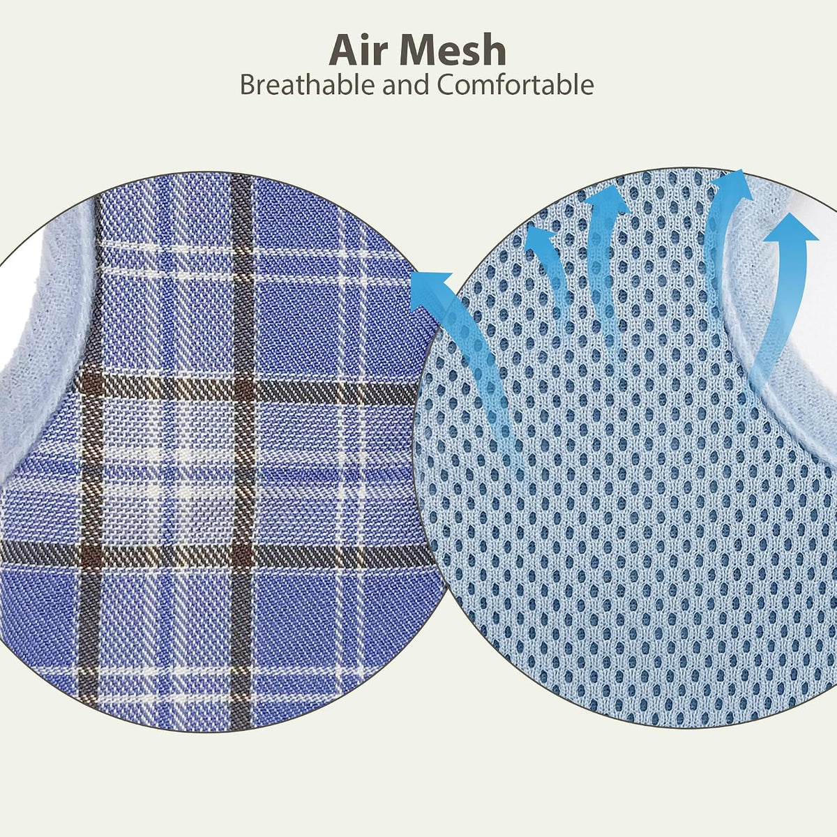 Plaid Breathable Rabbit Harness and Leash Set Escape Proof - Blue / S - image 3