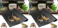 Bearded Dragon Tank Accessories - 118inch (Pack of 2) / Black