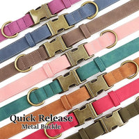 Didog Soft PU Leather Dog Collar, Stylish Quick Released Dog Collar for Large Dogs, Easy Clean Adjustable Pet Collar for Daily Walking, Brown, XL Fit 17-27" Neck