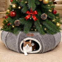 Cat Tunnel Bed for Indoor Cats - Grey / Standard - image 2