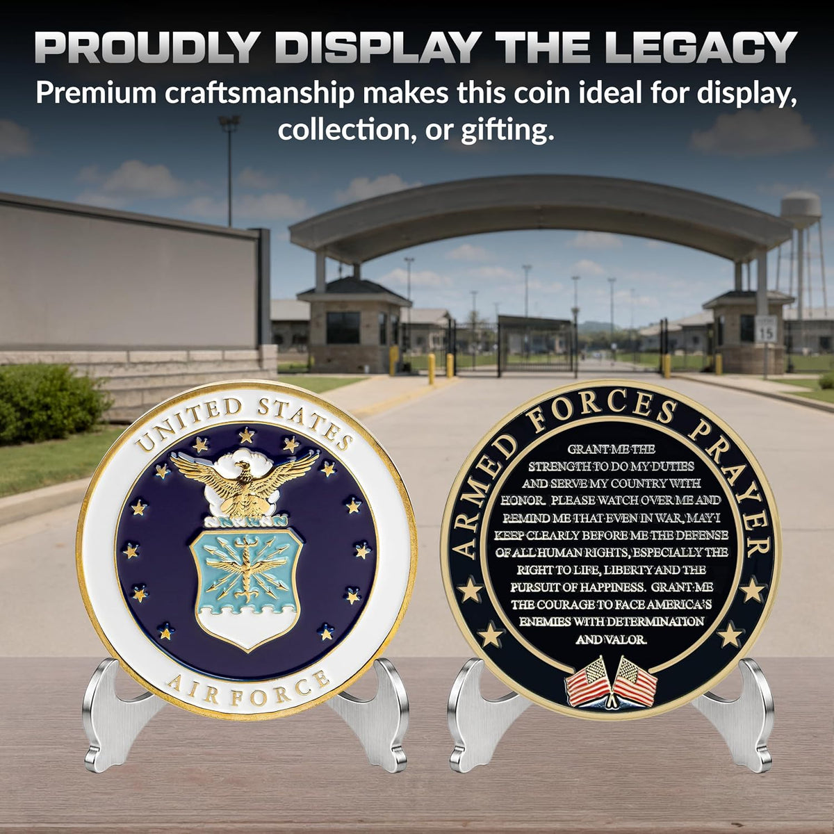 Military Gift Shop Air Force Armed Forces Prayer Coin - Air Force - image 3