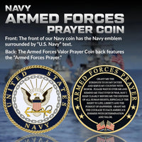 Military Gift Shop Air Force Armed Forces Prayer Coin - Navy - image 2
