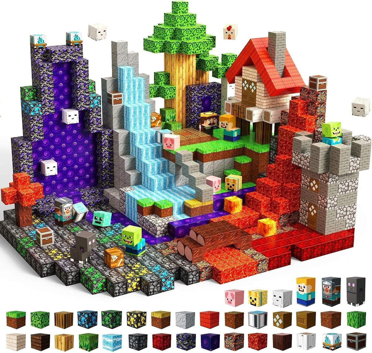 Magneverse Magnetic Blocks, Magnet Building Cubes for Boys Girls - Portal / 150 pcs