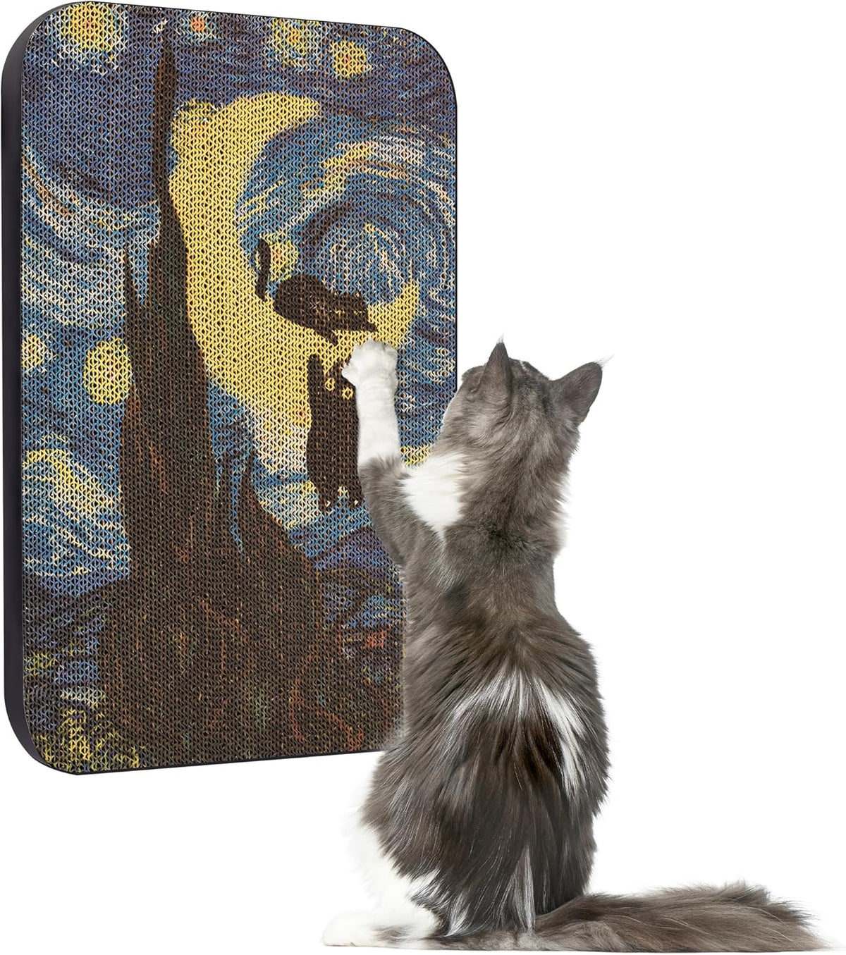 Cat Wall Scratcher, Art Cat Scratching Board for Indoor Cats – Essentials for Cats - Starry Night
