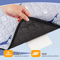 Washable Dog Pee Pads, Non-Slip Waterproof, Feather - Dolphin Pattern / 72"x72"(Pack of 1) - image 3