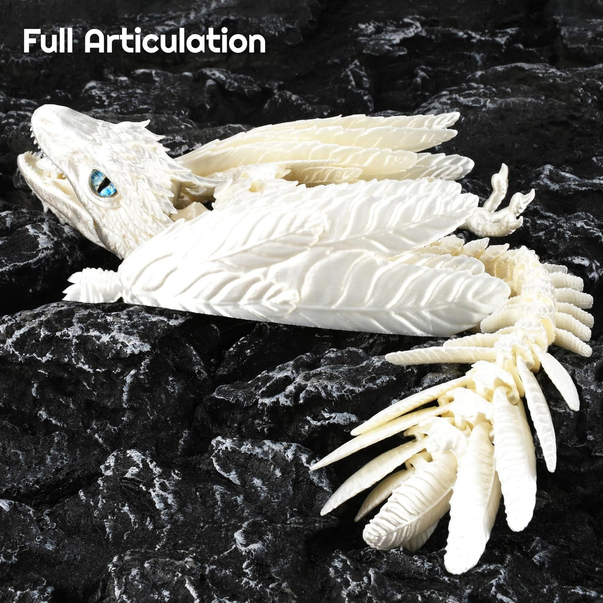 Guwewu Feathered Wyvern, 3D Printed Articulated Fidget Dragon - Stellarscale - image 3