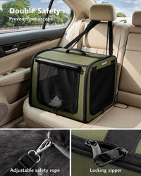 Dog Car Carrier Light Weight 24×17.7×20.5in - Green / 19.7"L x 14.8"W x 16.9"H - image 4