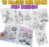Bedwina zoo animal coloring books for kids, 18 pack of 9 x 11 inch books - view 4