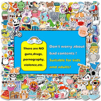 win4pdlay 200 waterproof vinyl stickers for kids with cute kawaii designs for water bottles - view 16