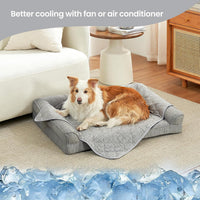 Cozy Bliss Leakproof Cooling Blanket for Large Dogs, Q-Max 0.5 - Heather Silver Grey / 30*70 - image 2