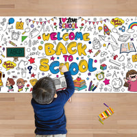 OHOME Halloween Giant Coloring Poster/Tablecloth-Halloween Crafts - Back to School