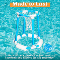 Sloosh Pool Basketball Hoop Set, Floating Basketball Pool Game - Blue - image 3