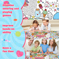 Dvbonike Jumbo Mandala Coloring Poster Giant Flower DIY Drawing Paper - Candy - image 4